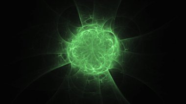 Soyut fraktal ışık arkaplanı 3 boyutlu oluşturuluyor