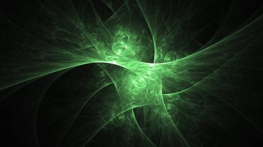 Soyut fraktal ışık arkaplanı 3 boyutlu oluşturuluyor