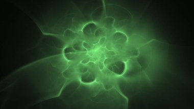 Soyut fraktal ışık arkaplanı 3 boyutlu oluşturuluyor