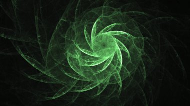 Soyut fraktal ışık arkaplanı 3 boyutlu oluşturuluyor