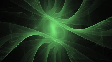 Soyut fraktal ışık arkaplanı 3 boyutlu oluşturuluyor