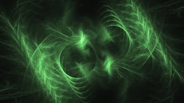 Soyut fraktal ışık arkaplanı 3 boyutlu oluşturuluyor