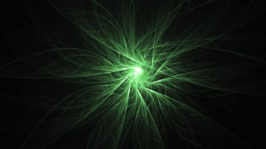 Soyut fraktal ışık arkaplanı 3 boyutlu oluşturuluyor