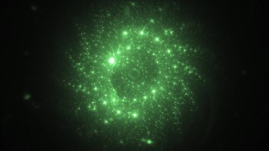 Soyut fraktal ışık arkaplanı 3 boyutlu oluşturuluyor