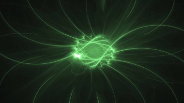 Soyut fraktal ışık arkaplanı 3 boyutlu oluşturuluyor