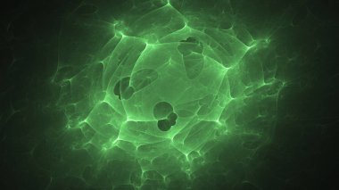 Soyut fraktal ışık arkaplanı 3 boyutlu oluşturuluyor