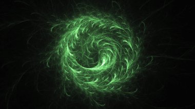 Soyut fraktal ışık arkaplanı 3 boyutlu oluşturuluyor