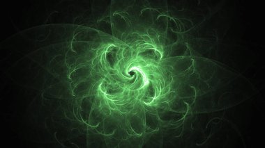 Soyut fraktal ışık arkaplanı 3 boyutlu oluşturuluyor