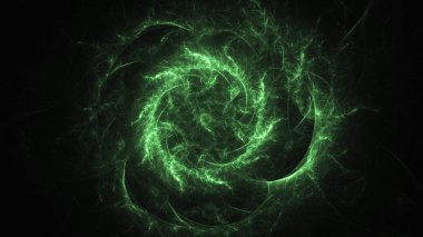 Soyut fraktal ışık arkaplanı 3 boyutlu oluşturuluyor