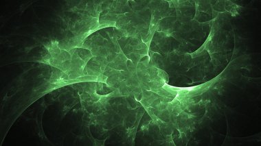 Soyut fraktal ışık arkaplanı 3 boyutlu oluşturuluyor