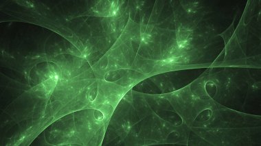 Soyut fraktal ışık arkaplanı 3 boyutlu oluşturuluyor