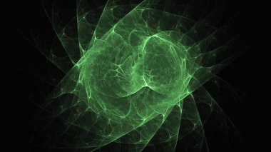 Soyut fraktal ışık arkaplanı 3 boyutlu oluşturuluyor