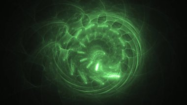 Soyut fraktal ışık arkaplanı 3 boyutlu oluşturuluyor