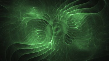 Soyut fraktal ışık arkaplanı 3 boyutlu oluşturuluyor