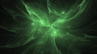 Soyut fraktal ışık arkaplanı 3 boyutlu oluşturuluyor
