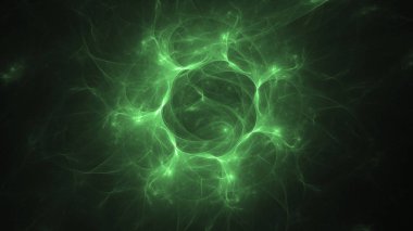 Soyut fraktal ışık arkaplanı 3 boyutlu oluşturuluyor