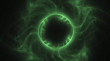 Soyut fraktal ışık arkaplanı 3 boyutlu oluşturuluyor