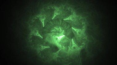 Soyut fraktal ışık arkaplanı 3 boyutlu oluşturuluyor
