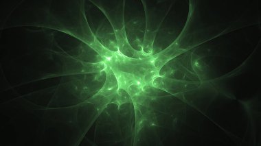 Soyut fraktal ışık arkaplanı 3 boyutlu oluşturuluyor
