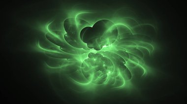 Soyut fraktal ışık arkaplanı 3 boyutlu oluşturuluyor