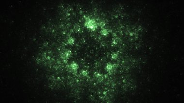 Soyut fraktal ışık arkaplanı 3 boyutlu oluşturuluyor