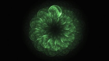 Soyut fraktal ışık arkaplanı 3 boyutlu oluşturuluyor