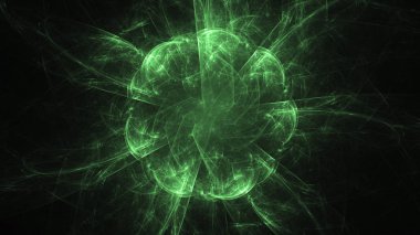 Soyut fraktal ışık arkaplanı 3 boyutlu oluşturuluyor