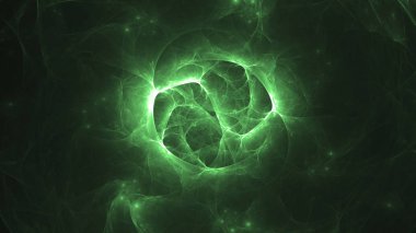 Soyut fraktal ışık arkaplanı 3 boyutlu oluşturuluyor