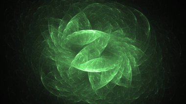 Soyut fraktal ışık arkaplanı 3 boyutlu oluşturuluyor