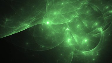 Soyut fraktal ışık arkaplanı 3 boyutlu oluşturuluyor