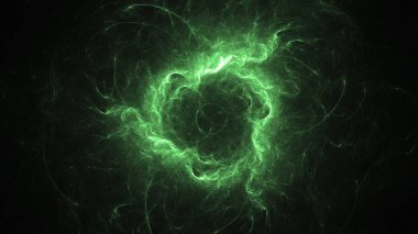 Soyut fraktal ışık arkaplanı 3 boyutlu oluşturuluyor