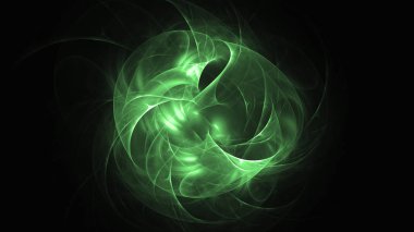 Soyut fraktal ışık arkaplanı 3 boyutlu oluşturuluyor