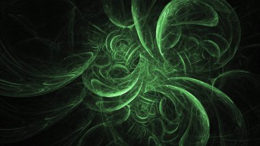 Soyut fraktal ışık arkaplanı 3 boyutlu oluşturuluyor
