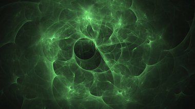 Soyut fraktal ışık arkaplanı 3 boyutlu oluşturuluyor