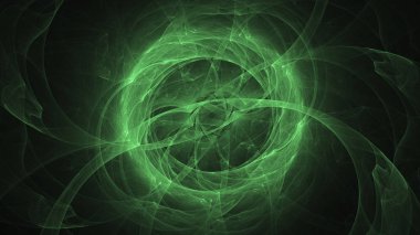 Soyut fraktal ışık arkaplanı 3 boyutlu oluşturuluyor