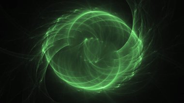 Soyut fraktal ışık arkaplanı 3 boyutlu oluşturuluyor