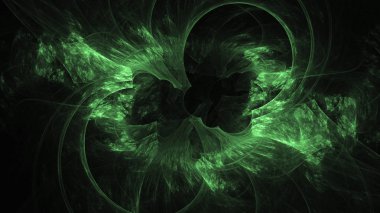 Soyut fraktal ışık arkaplanı 3 boyutlu oluşturuluyor