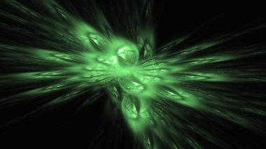 Soyut fraktal ışık arkaplanı 3 boyutlu oluşturuluyor