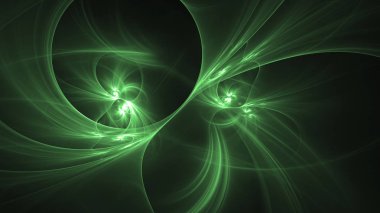 Soyut fraktal ışık arkaplanı 3 boyutlu oluşturuluyor