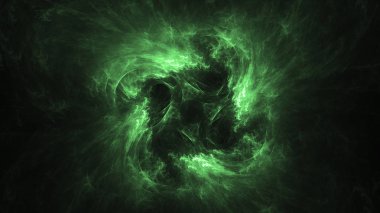 Soyut fraktal ışık arkaplanı 3 boyutlu oluşturuluyor