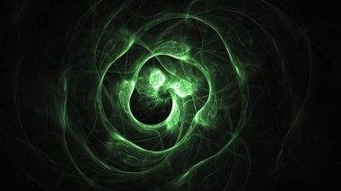 Soyut fraktal ışık arkaplanı 3 boyutlu oluşturuluyor