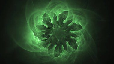 Soyut fraktal ışık arkaplanı 3 boyutlu oluşturuluyor