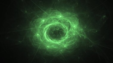 Soyut fraktal ışık arkaplanı 3 boyutlu oluşturuluyor