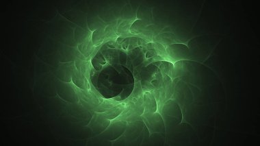 Soyut fraktal ışık arkaplanı 3 boyutlu oluşturuluyor