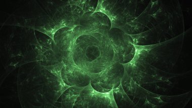 Soyut fraktal ışık arkaplanı 3 boyutlu oluşturuluyor