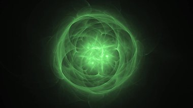 Soyut fraktal ışık arkaplanı 3 boyutlu oluşturuluyor