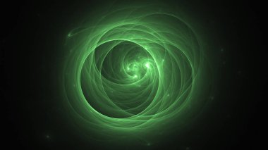 Soyut fraktal ışık arkaplanı 3 boyutlu oluşturuluyor