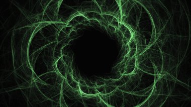 Soyut fraktal ışık arkaplanı 3 boyutlu oluşturuluyor