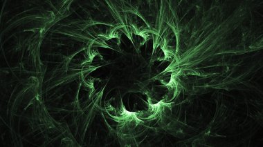 Soyut fraktal ışık arkaplanı 3 boyutlu oluşturuluyor