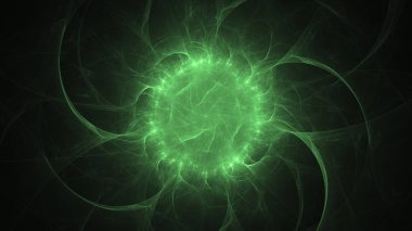 Soyut fraktal ışık arkaplanı 3 boyutlu oluşturuluyor